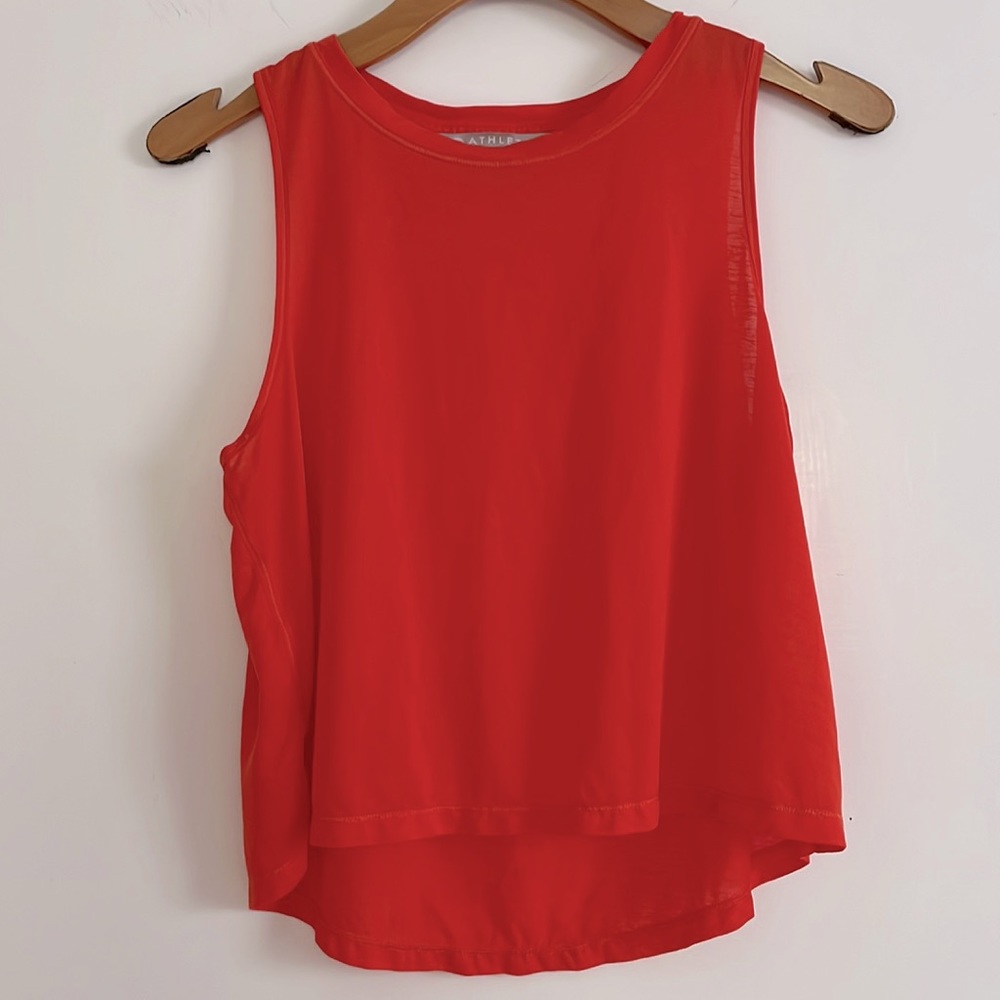 Athleta cropped burnout muscle tee, sz. Medium